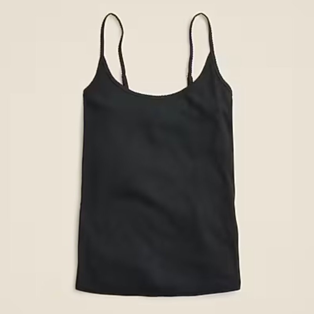 NWT JCREW Fine rib camisole in Black
